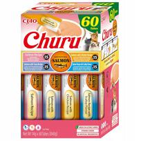 Kreminiai užkandžiai katėms Inaba Churu su lašiša, 60 x 14 g (840 g)