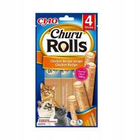 Katės skanėstai INABA CHURU ROLLS su vištiena, 4 x 10 g