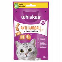 Užkandžiai katėms WHISKAS nuo plaukų kamuoliukų, 50 g