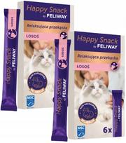 Raminantis skanėstas katėms FELIWAY HAPPY SNACK su lašiša, 12 x 15 g