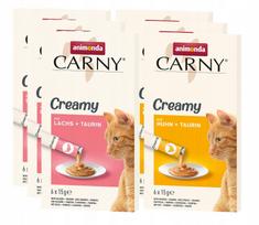 Kreminiai kačių skanėstai Animonda, rinkinys, 36 x 15 g, įvairūs skoniai (6 vnt.)
