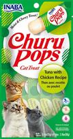 Katėms skirta užkandžių pasta Inaba Churu Pops, tunas su vištiena, 4 x 15 g