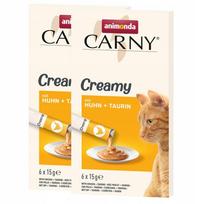 Katėms skirta Animonda Carny Creamy vištienos ir taurino pasta, 12 x 15 g