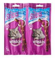 Katėms skanėstas WHISKAS Sticks su lašiša, 36 g (6 x 6 g)