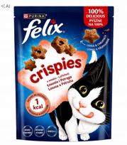 Sausas pašaras katėms Purina Felix Crispies su lašiša ir upėtakiu, 45 g