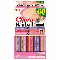 Kreminiai katėms skanėstai Inaba Churu Hairball Control, 60 x 14 g (840 g)