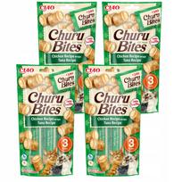 Katėms skanėstai INABA CHURU BITES su vištiena ir tunu, 4x(3x10 g)