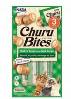 Katės skanėstai INABA Churu Bites su vištiena ir tunu, 3 x 10 g