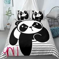 Panda rašto 2/3 vnt. patalynės komplektas Bambukinis antklodės užvalkalas Suaugusiųjų vaikų patalynė ir užvalkalai antklodėms Patalynės komplektai 70x133cm 2pcs white