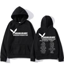 Ariana Grande gobtuvas rudeniui/žiemai Gotika Patogūs megztiniai ilgomis rankovėmis Hip Hop Drabužiai Sudaderas Hooded Punk Hoody XS juoda