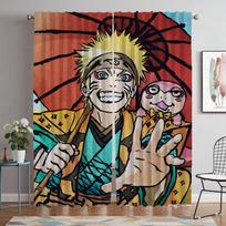 Naruto Tamsinančios užuolaidos svetainės langui Užuolaida kambariui 2 vnt. Helovino dekoracija Pertvara virtuvei Elegantiškos W50xH70cmx2pcs-CL black
