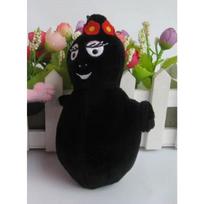 2 Barbapapa ir Barbamama pliušinių lėlių žaislų rinkinys juoda