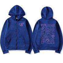 Sour Guts Vamzdelis Užtraukiamas Hoodie Vyrams Moterims drabužiai Madingi Užtraukiami Megztiniai Harajuku Hip Hop Dydžio Perteklius Megztiniai Striukės Paltai 3XL blue