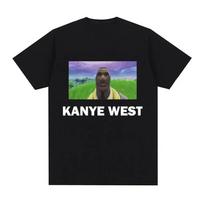 Unisex Linksmas Kanye West Memas T-shirt Grafinis Vyrams Moterims Hip Hop Stilius Humoristinis T-shirt Mados Vintage Trumpomis Rankovėmis Streetwear T-shirt XXXL gray