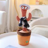 Išmok kalbėti Kaktusas Elektriniai Žaislai Sūpuojasi Meksikos Kaktusų Serija Dainuoja ir Šoka Įrašymo Žaislai 30Cm (charging model) brown