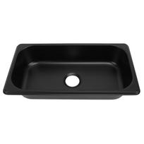 Kemperio kriauklė 304 nerūdijančio plieno 12,8x6,93x2,56 colio Įleidžiamas rankų prausimosi baseinas su 40 mm nutekėjimo anga Valtis Karavanas Black