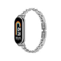 Xiaomi Band 8/9/10 Milanietiška magnetinė apyrankė ir nerūdijančio plieno sagtelės dirželis Universal Strap for Band 8/9/10/11 gray