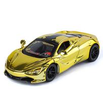 Simuliacija 1/32 McLaren 720S Super Sport Automobilio Modelis Lydinio Diecast Žaislinė Transporto Priemonė Vaikams Berniukui Gimtadienio Dovana Garsas Šviesa Namų Dekoras Miniatiūra auksas