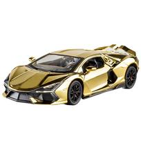 Simuliacija 1/24 Lamborghini Revuelto Superautomobilio Modelis su Garsu ir Šviesa Vaikams Berniukams Gimtadienio Dovana Miniatiūrinis Automobilis Namų Dekoras auksas