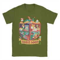 Vyriški Robin Hudo Oo-de-lally Magijos Karalystės Marškinėliai 100% Medvilnės Drabužiai Laisvalaikio Trumpomis Rankovėmis O Kaklo T-shirt Dovana T-shirt'ai 2XL brown