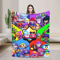 Emz Spike Squeak-Brawlld Antklodės Animacinis Žaidimas Flanelinis Juokingas Šiltas Mesti Antklodė Namams Vasara 30x40in