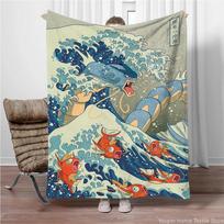 Pokemon Animacinis Retro Charizard Anime Flanelinis pledas Pikachu figūrėlės Namų Sofos Pietų pertraukos pledai Vaikams Studentams Vaikų dovanos 30x40in