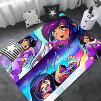 Mielas Aphmau su sparnais durų kilimėlis Nordic stiliaus namų durų kilimėlis Vonios-Tualeto kilimėliai Miegamojo lovūgio kilimėliai 40x60cm black