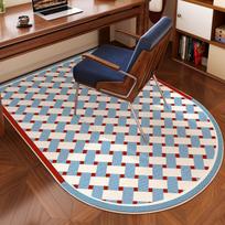 Ovalus Biuro Kėdės Kilimėlis Neslystantis Kilimas Kompiuterio Stalo Kėdės Kilimėlis Lengvai Valomas Plotinis Kilimas Grindų Apsaugos Kilimėlis Namų Biuras 60X90CM(2X5.3FT gray