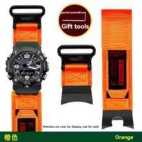 vyrams Casio G-SHOCK mudmaster GWG-1000/GB serijos sportinis alpinizmo nailono drobės laikrodžio dirželis aksesuaras apyrankė GWG-1000mm oranžinė