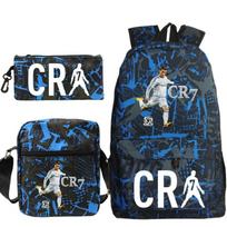 C. Ronaldo studentiška kuprinė + maža rankinė per petį + pieštukinė - trijų dalių kuprinė School bag 3-piece set