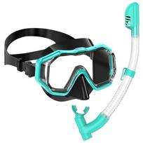 Kids Snorkel Mask 3 Windows Panoramic Wide View HD Three-Lens Adjustable Scuba Snorkeling Swimming Diving For Kids and Youth black