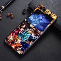 D-Dragon Ball Goku dėklas Samsung Galaxy Flip3 Flip7 FE Flip4 Z Flip 7 6 5 4 3 Flip5 Flip6 nugarėlės telefono dangtelis Funda Galaxy Z Flip3 5G blue