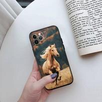 MH57 Smulkus žirgo telefono dėklas, skirtas Redmi Note 12 12S 12C 13 13C 13R 14 14S 14R 14C Pro Max Plus A3 A3X A4 A5 11A 13X Redmi A5 4G šilta purpurinė