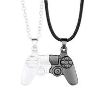 Draugystės Derinimo Kaklo Grandinėlės Žaidimų Valdiklis Gamepad Pakabukas Poros Karoliai Geriausi Draugai Black Silver black