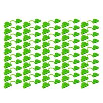 50 vnt. Šiltnamio lanko rėmo spaustukai Dvigalviai plastikiniai spaustukai Šildymo presavimo plėvelės spaustukai šiltnamio plėvelės lanko vamzdeliams L green