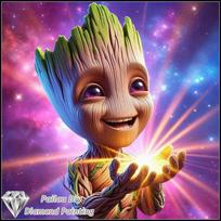 Disney Klasikinis Personažas Groot 5D Deimantinė Tapyba Pilna Siuvinėjimo Meno Brangakmenių Lipdukas Rankų Darbo PASIDARYK pats Didelės Tapybos Reikmenys Round 30x30cm