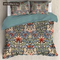 William Morris braškių vagis patalynės užvalkalų komplektas, pilno karalienės dydžio, minkšta patalynė paaugliams ir suaugusiems EU single(135x200cm)