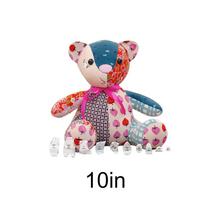 Atminimo meškiukų siuvimo šablonas pradedantiesiems, patchwork liniuotė, pasidaryk pats vaikiški žaislai, akrilinis šablonas, pliušinis gyvūnas gray