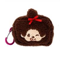 Monchhichi Apvali Maža Kabinama Kišenėlė Su Užtrauktuku Žavinga Piniginė Saugykla Mini Monchhichi Kuprinėlės Pakabukas Žavingas Pliušinis Monchhichi Dovanos black