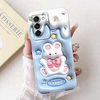 Skirta Samsung Galaxy S21 FE 5G S21FE telefono dėklas Korpusas Animacinių filmų pieštas minkšto silikono Coque skirta Samsung SM-G990B Galinis dangtelis Samsung S21 FE gray