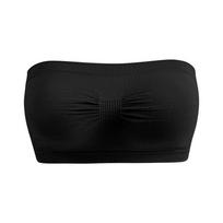 Didelio dydžio be petnešėlių bandeau liemenėlė 4XL juoda