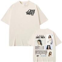 Lana Del Rey albumo turo marškinėliai vyrams ir moterims Mados Hipsteris Gatvės stilius Atsipalaidavęs patogumas Oversized marškinėliai Viršutiniai drabužiai S white