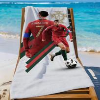 Super C-Cristiano Žvaigždė R-Ronaldo-S CR7 Rankšluostis Sportinis Greitai Džiūstantis Kelioninis Stovyklavimo Įrankis Smėlio Atsparus Minkštas Lengvas Didelis Paplūdimio Rankšluostis W40*H60(CM)