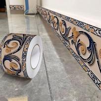 DIY 5 Meter Wall Base Thickened Anti-collision Wall Sticker Self Adhesive Soft Decoration Strips Living Room gray