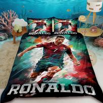 Antklodės užvalkalas CR7 Futbolo Žvaigždė R-Ronaldo Spausdinimas Lovos patalynės komplektas Antklodės užvalkalas Antklodė Lova Jaunimui Vaikams Mergaitėms Berniukams Dovanos 135x200cm
