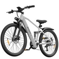 T8S pilnos pakabos elektrinis dviratis, Shimano 7 pavarų, 26 colių ratai pilka