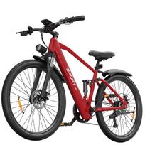T8S pilnos pakabos elektrinis dviratis, Shimano 7 pavarų, 26 colių ratai raudona