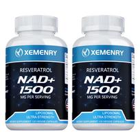 Liposominis NAD papildas, 1500 mg porcijoje; NAD/resveratrolio papildas, tinkamas suaugusiems. 120*2 blue
