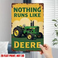 Vintage John Deere Tractor Metal Sign Farmhouse Wall Decor Retro Garage Pub Bar 20x30 įvairiaspalvis