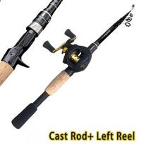 Meškerės rinkinys su ritės ritinėliu, meškerės kotas, meškerės kotas, teleskopinė meškerė, 8g-25g, medinė rankena, anglies pluošto kotas, meškerės įrankiai, profesionalus, lengvas, 7.2:1 žvejybos ritė 180